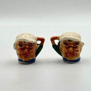B-SP74 Vintage Salt & Pepper Shakers Toby Mug Style